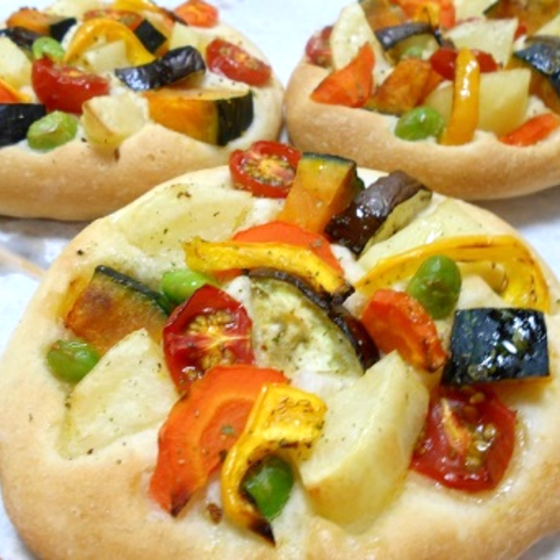 夏野菜のフォカッチャ＆ジューシー夏みかん＜お子様が一緒です＞