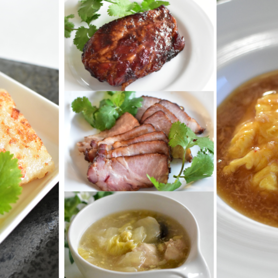 【簡単だから何度でも】かに玉、焼豚、大根餅、白菜スープ、リンゴスティック