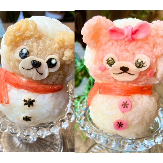 キャラ弁講ダッフィーゆきだるまクリスマススペシャル
