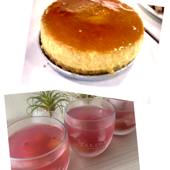 プリンケーキ　&　 ピオーネゼリー
