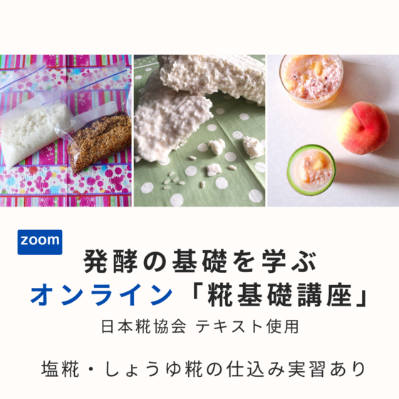 【オンライン講座】発酵の基礎を学ぶ！『糀(こうじ)基礎講座』