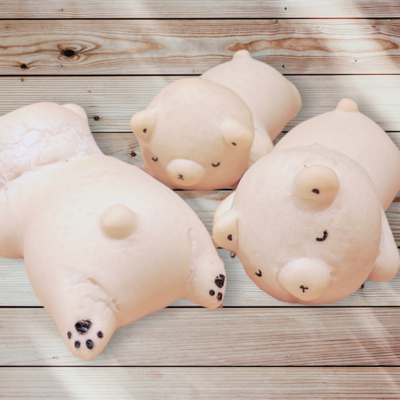 わんちゃんのフランクロールパン作り（まき）