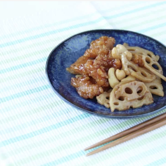 糀を使った料理教室⑧ 鶏肉とれんこんの黒酢炒め その他３品（2023年度）