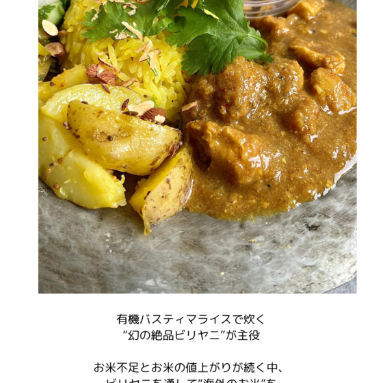 塩不使用　絶品ビリヤニとチキンカレー
