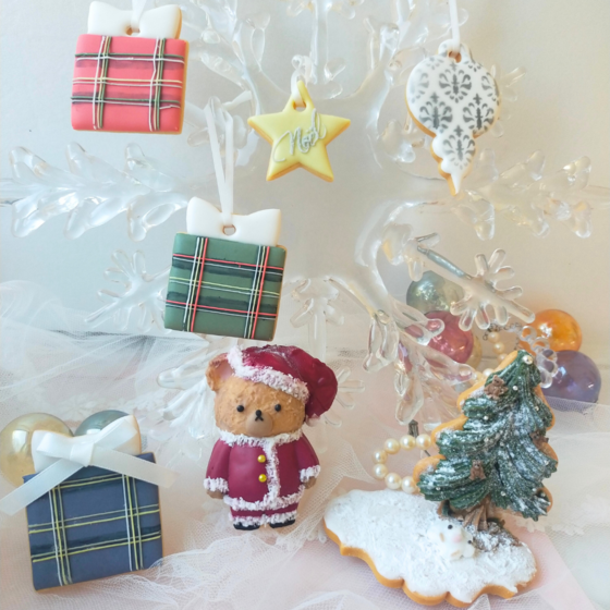 クリスマス!!テディベアアイシングクッキー（フィギュア）