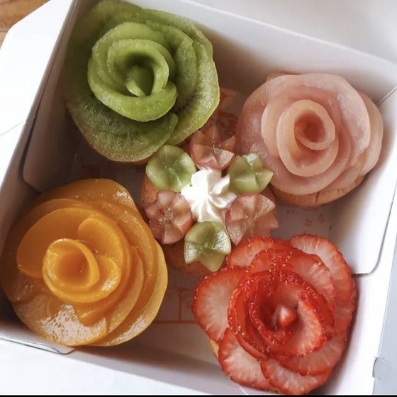ひなまつりアイシングクッキーとお花畑