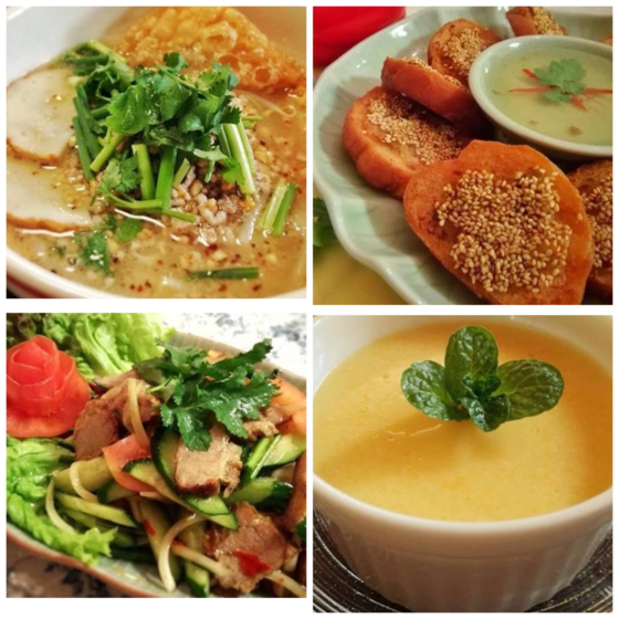 トムヤムスープのタイ汁麺 ＆ 海老トースト