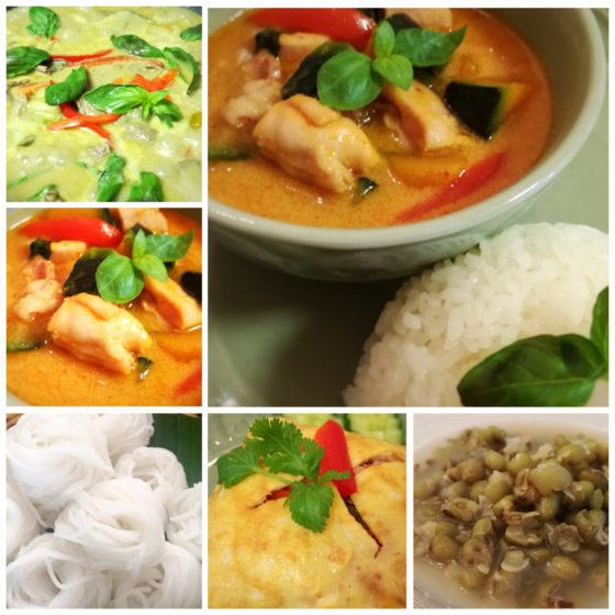 グリーンカレーとレッドカレーの食べ比べ
