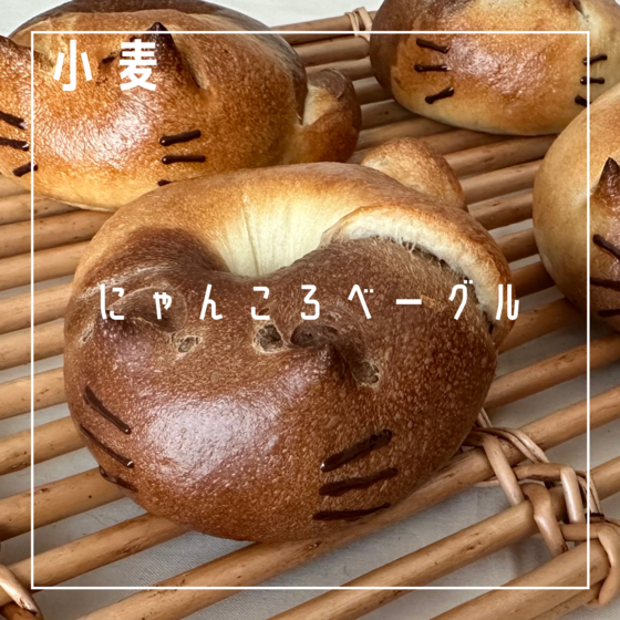 【対面/オンライン】にゃんころベーグル（小麦）