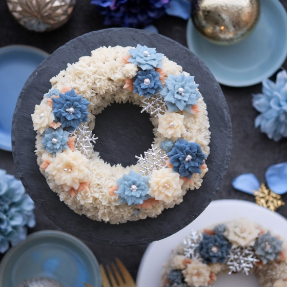 クリスマスリースケーキ