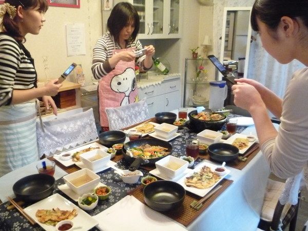 生徒様と料理写真撮影