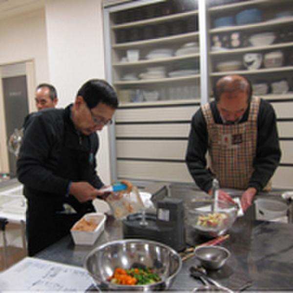 第３土曜日の男の料理教室です。