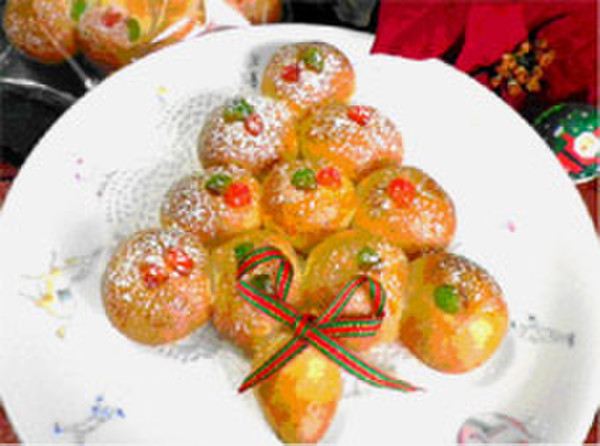 クリスマスパン　
スノーボールツリー