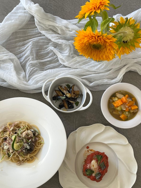24-07inizio開催　鮎のパスタ　夏イタリアン