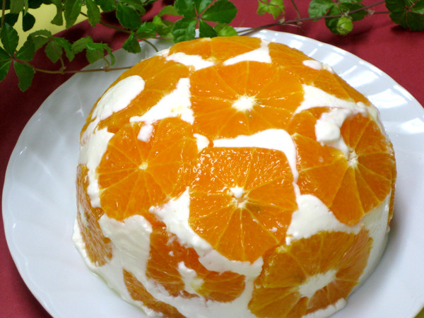 見た目もキュートなオレンジチーズケーキ