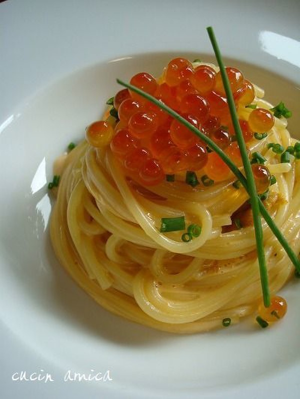 ウニのクリームパスタ