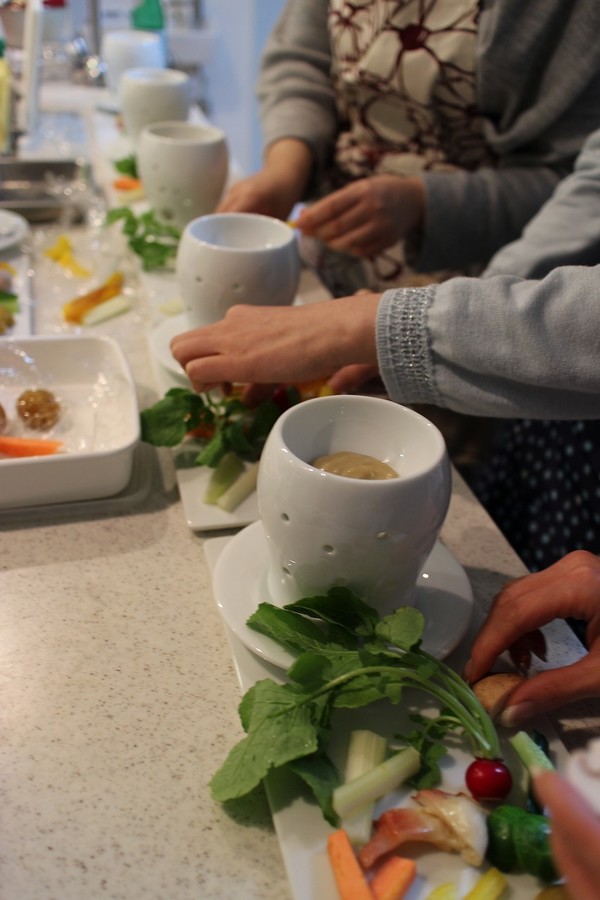 季節の野菜とバーニャカウダーソースレッスン♪