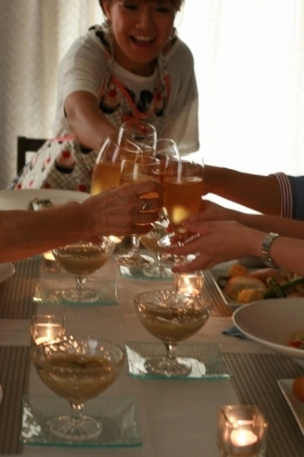 試食開始☆まずは乾杯♪