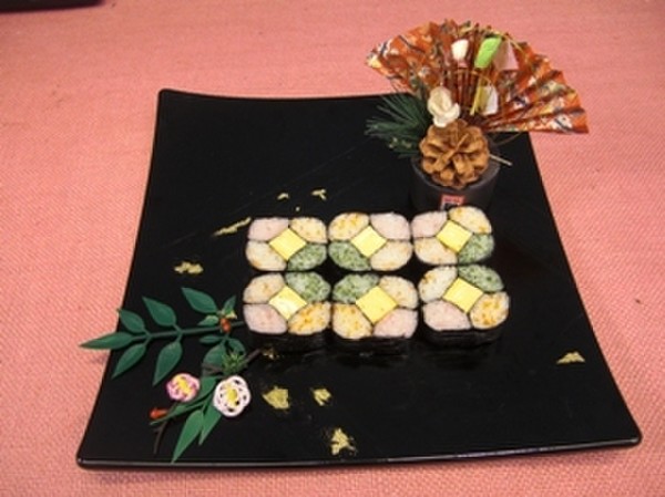 昔からある文様。
「七宝巻」