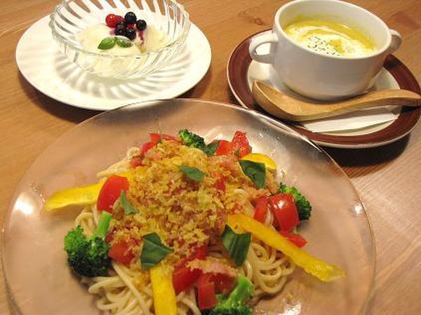 7月は冷製パスタで「ひんやりパスタカフェメニュー」です