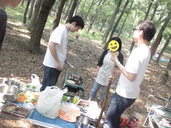 生徒さんとBBQ！お料理教室なの材料もちょっと変わってます。