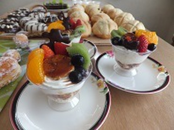 ファミリーコース１。プリンも作ります♡