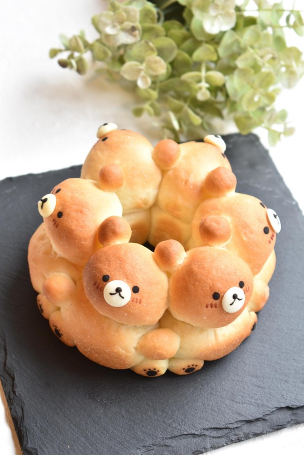 くまさんの3Dちぎりパン