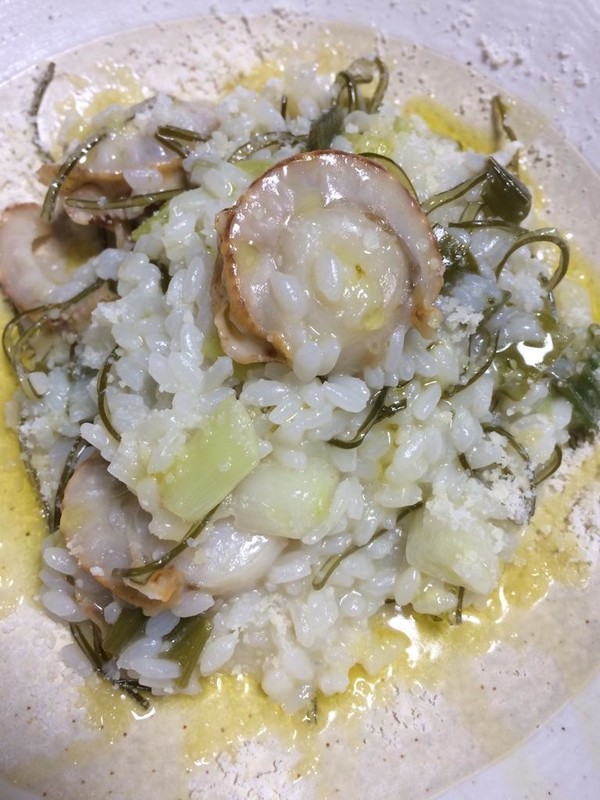 極細こんぶとホタテのリゾット