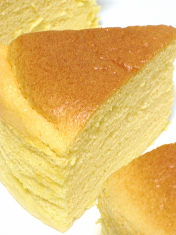 スフレチーズケーキをじっくり低温で焼き上げました～
