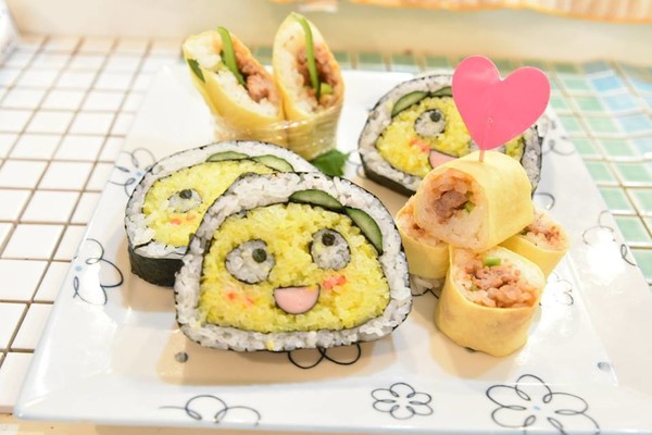 黄色い人気者★も飾り巻きずしに！
