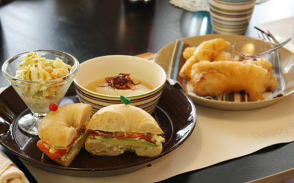 2012年4月ベーグルサンドでピクニックランチ♪