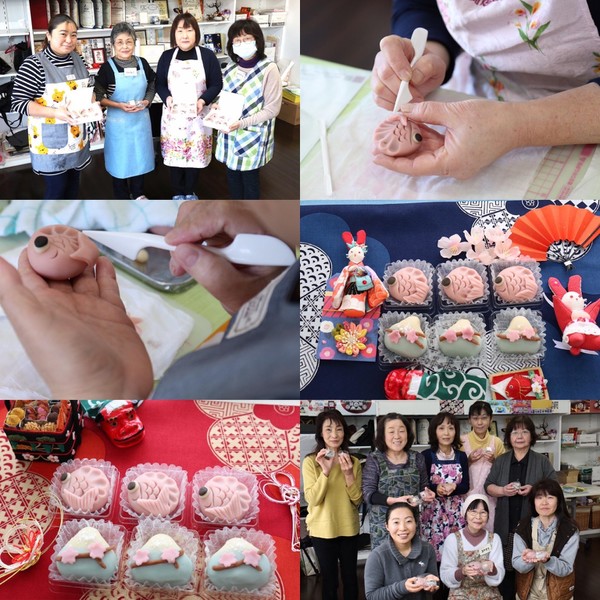 和菓子のＫａｗａｉｉアート練り切り！生徒さんの作品です。