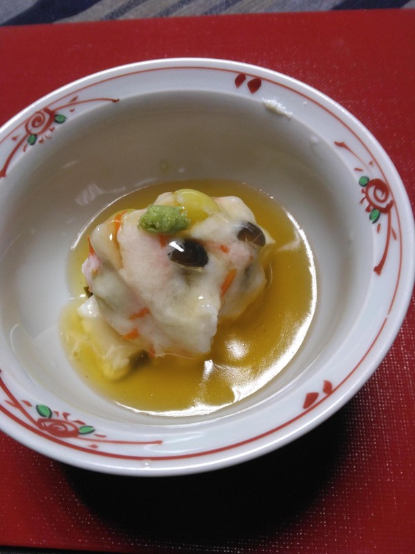 １月　鯛のかぶら蒸し　銀あんをかけて