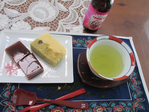 ６月和菓子教室浮島とまったり水羊羹です