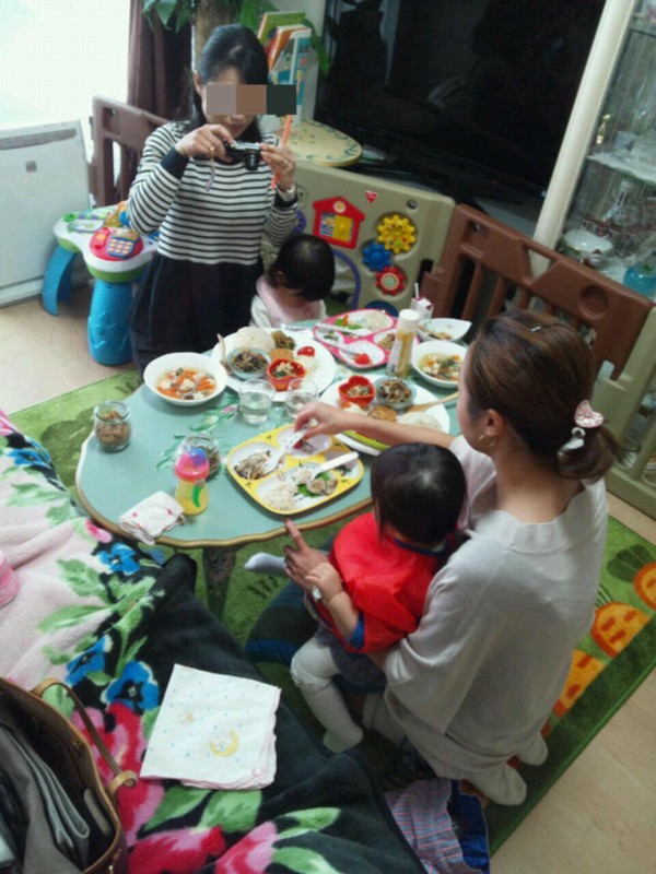 子連れでのレッスン。試食タイムはにぎやかに・・・