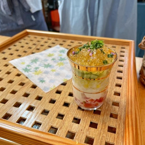 2023年夏の和食レッスン
出汁のジュレと夏野菜サラダ