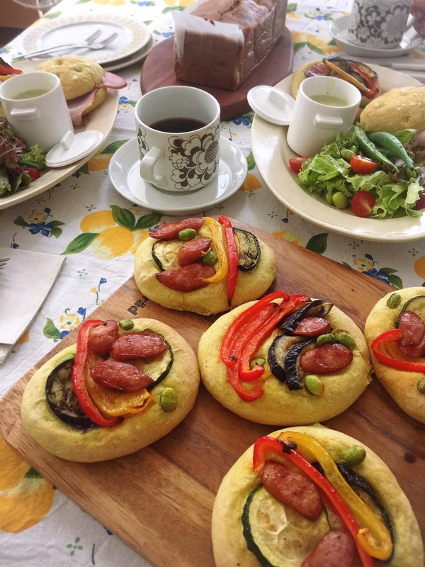 季節の野菜フォカッチャレッスン