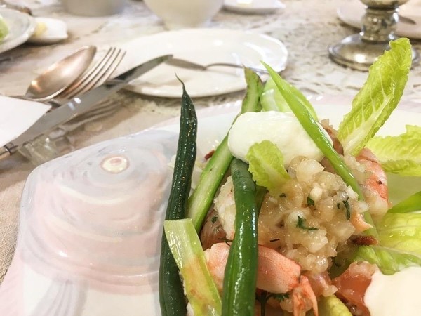 海の幸のサラダ 柑橘のムースと
簡単なのに美味しい