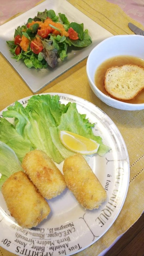 「カニクリームコロッケ」美味しく早くできました（＾＾）