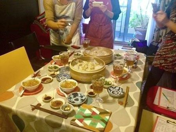 中華レッスン試食前。