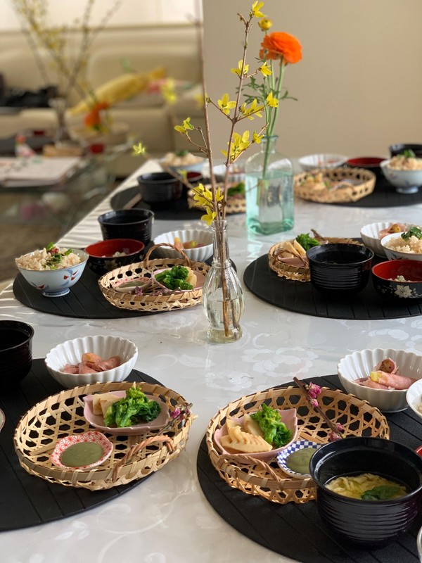 春を感じる、よもぎのお膳。