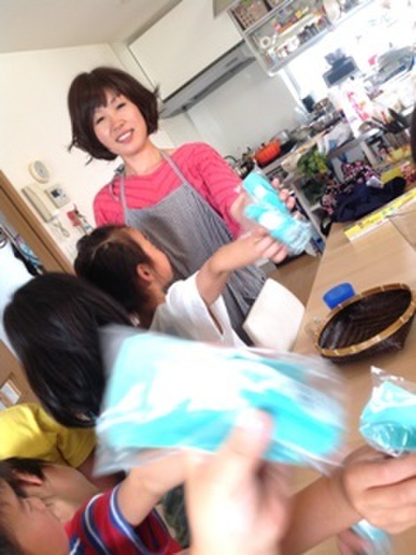 子供教室にて。お母さんに渡してね！