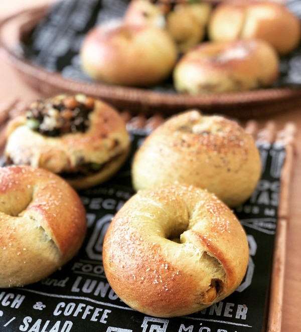 酒種カレーベーグル🥯
中には簡単キーマカレーが入ります！