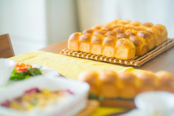講師のデモパンで試食タイム。ご自身のパンはお持ち帰りです。