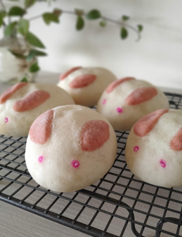 米粉の白うさぎパン