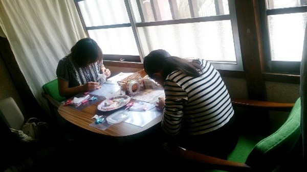 町家カフェでのアイシングペイントレッスンです。