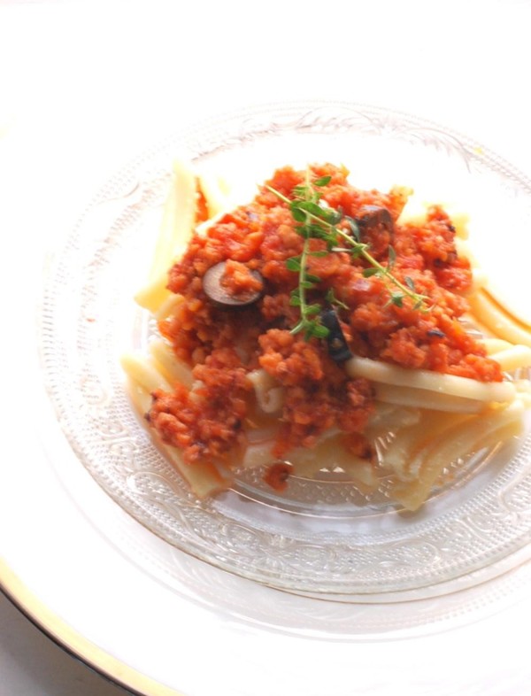 「たこのラグーのパスタ」