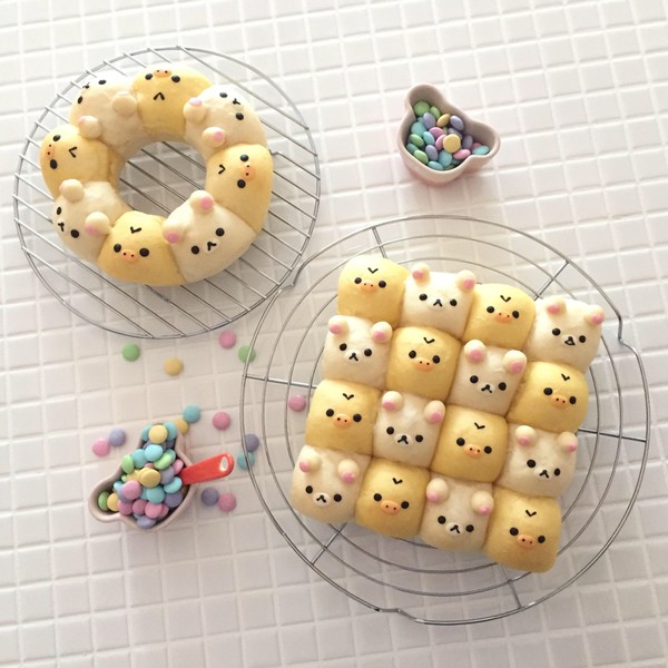 生徒さんご試食用ちぎりパン。一例。空き時間に☆