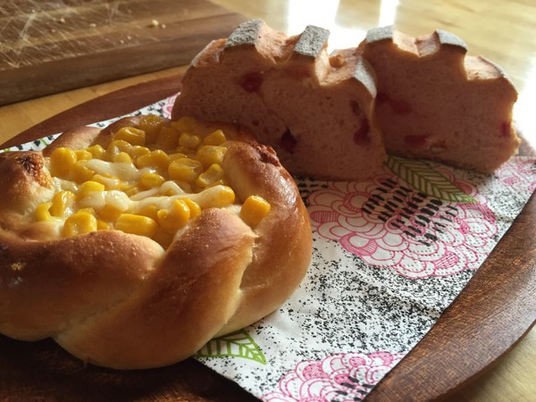 コーンマヨといちごミルクハース
