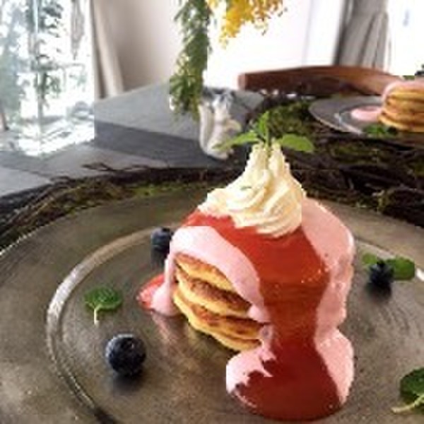 3月レッスンのデザートは二層のソースのパンケーキ〜
